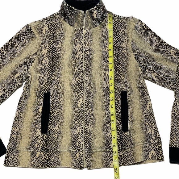 SNAKESKIN Print Long Sleeve Full Zip Jacket - Picture 4 of 10